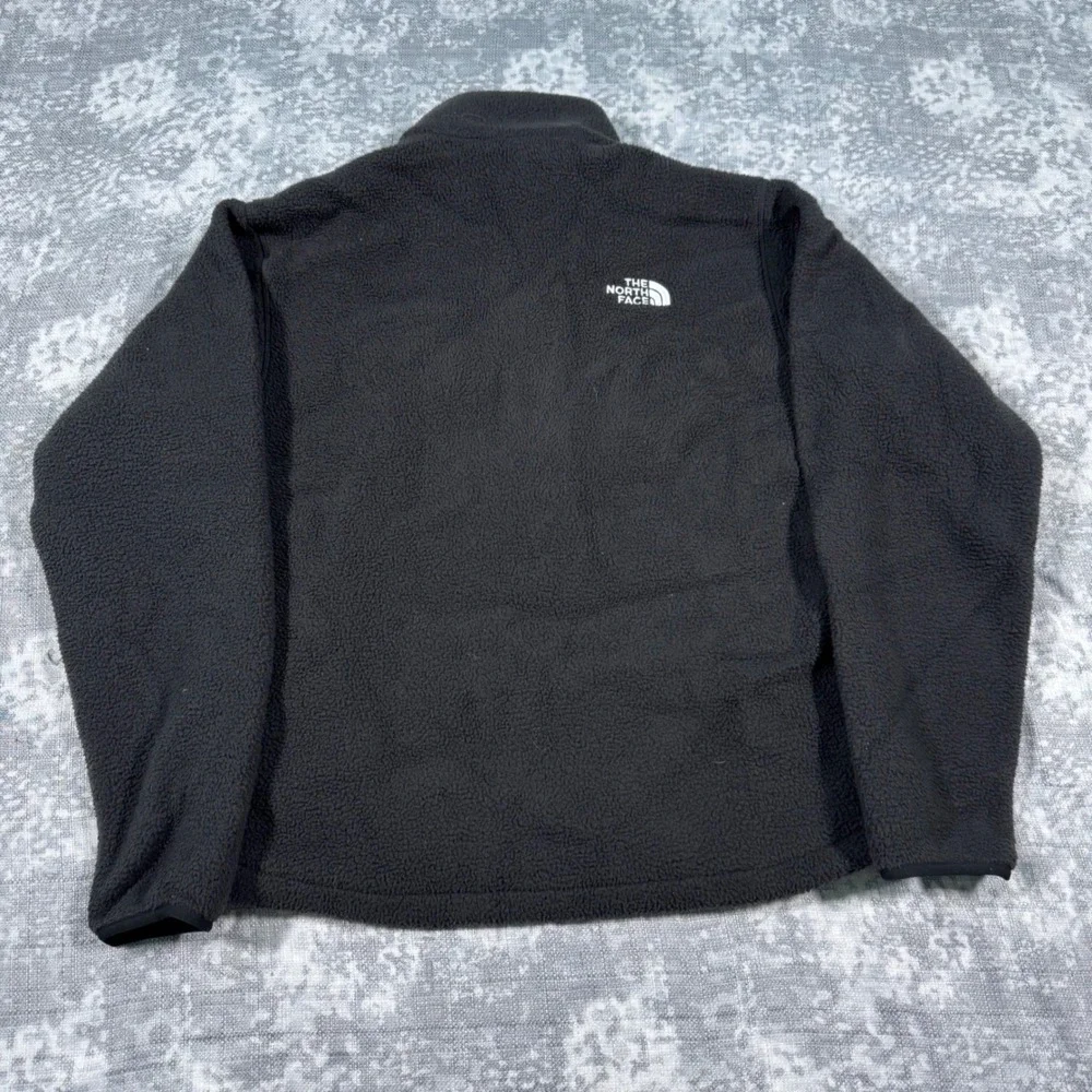 The North Face Fleece Pullover Mens S Black Circular Design Quarter Zip Gorpcore